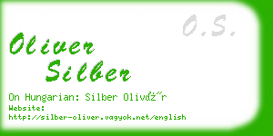 oliver silber business card